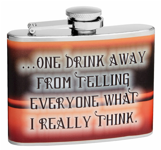 4oz "What I Really Think" Hip Flask