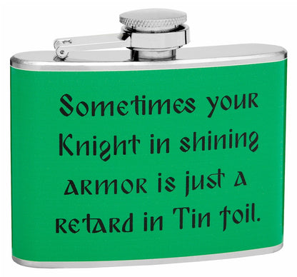 4oz Knight in Armor Hip Flask