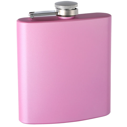 6oz "Pearlized" Painted Flask, Pink