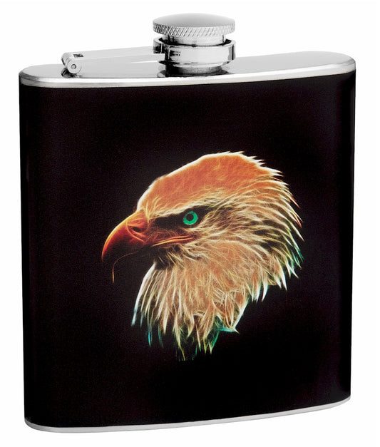 6oz Hip Flask with Eagle Head Design