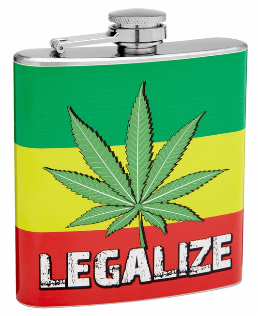 6oz Legalize Marijuana Hip Flask