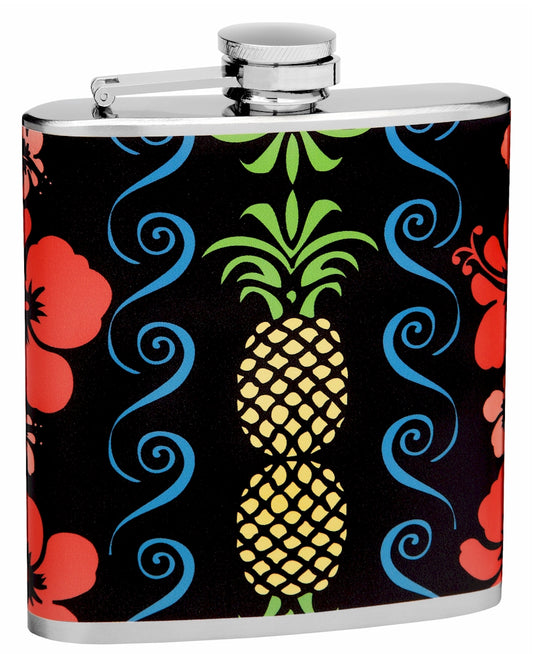6oz Hawaiian Theme Hip Flask