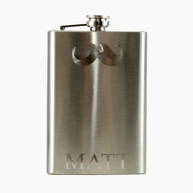 Engraved 8oz Stainless Steel Hip Flask