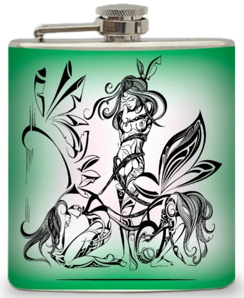 6oz “Fairy in Tribal” Flask