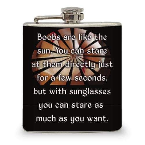 6oz "Boobs Are Like..." Flask