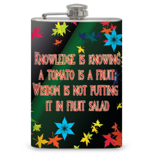 8oz "Knowledge and Wisdom" Flask