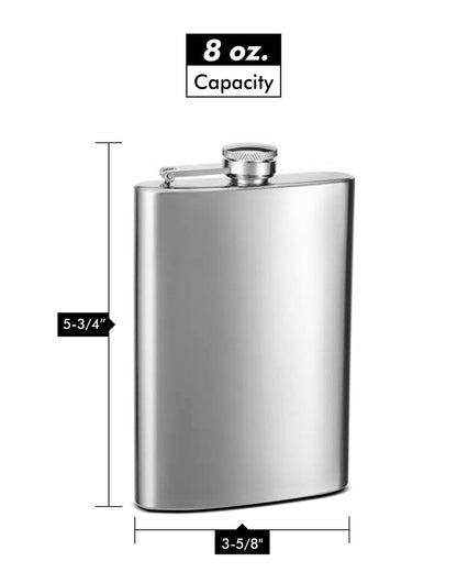 8oz "Create Your Own" Hip Flask with Photo or Picture