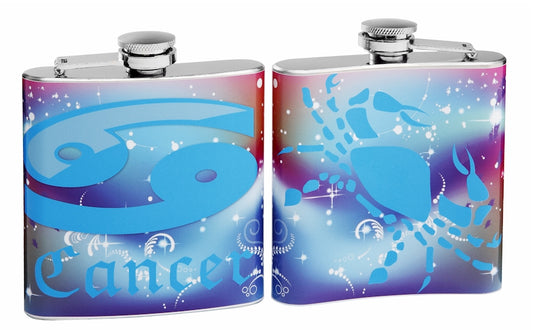 Cancer "Sign of the Zodiac" 6oz Hip Flask