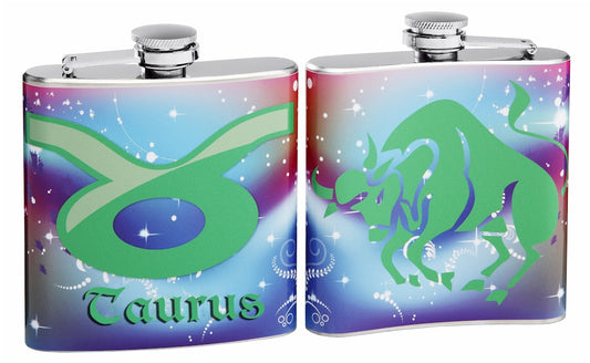 Taurus "Sign of the Zodiac" 6oz Hip Flask