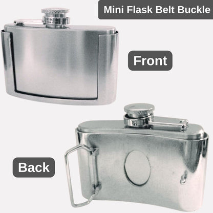 Engraved Belt Buckle Flask