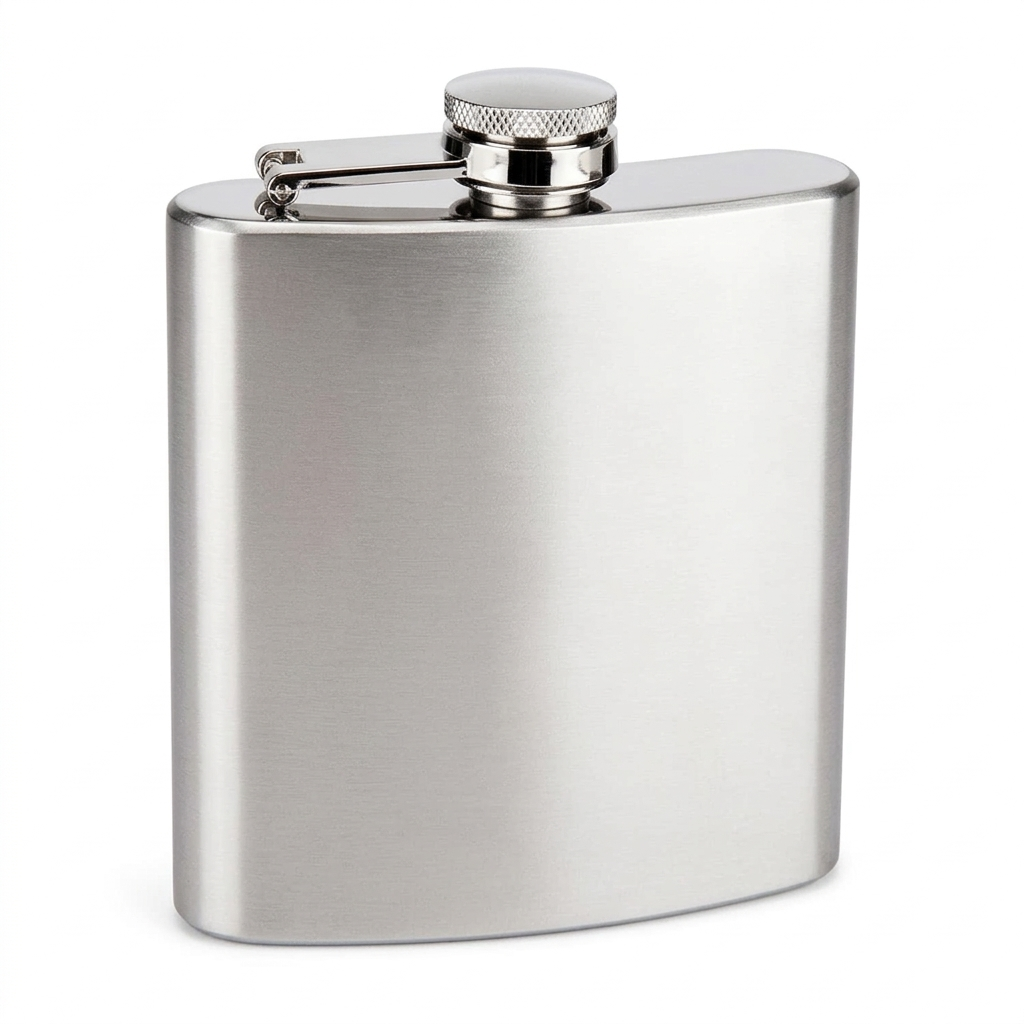 Bulk Wholesale Case of 100 6oz Stainless Steel Hip Flasks