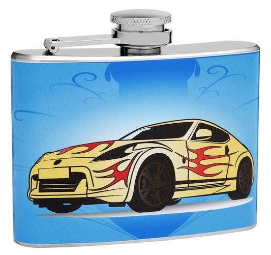4oz Cartoon Car Hip Flask (Porsche)