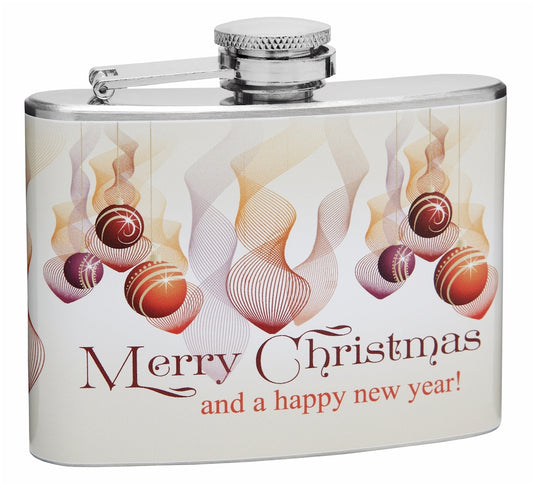 Merry Christmas and Happy New Year 4oz Hip Flask