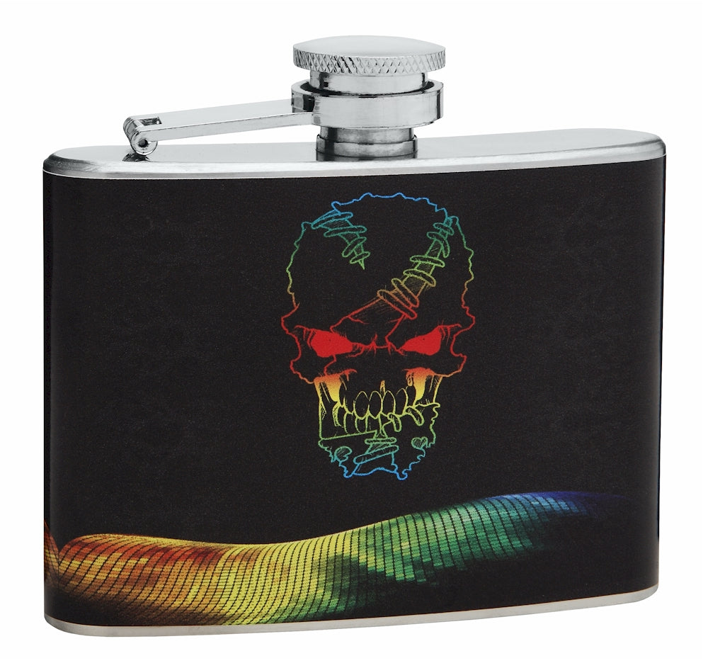 4oz Floating Skull Fantasy Hip Flask – Flasks.com