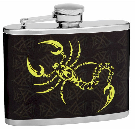 4oz Tribal Scorpion Hip Flask