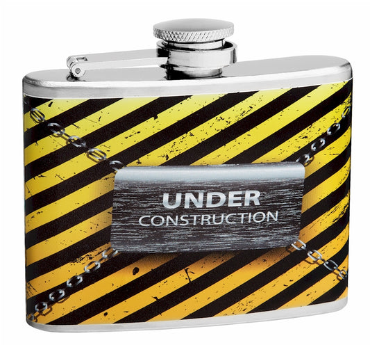4oz "Under Construction" Liquor Flask