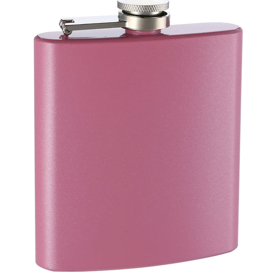 6oz Custom Glitter Paint Flask, Pink