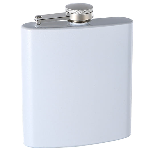 6oz Custom Glitter Paint Flask, White
