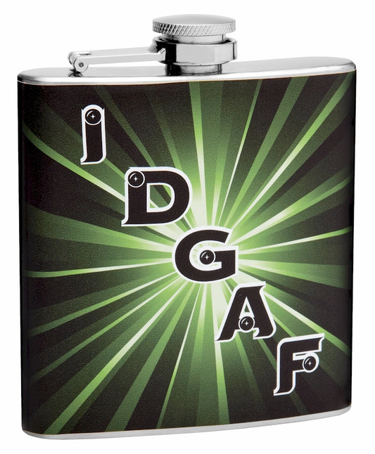 6oz "IDGAF" Hip Flask (I Don't Give a F**k)