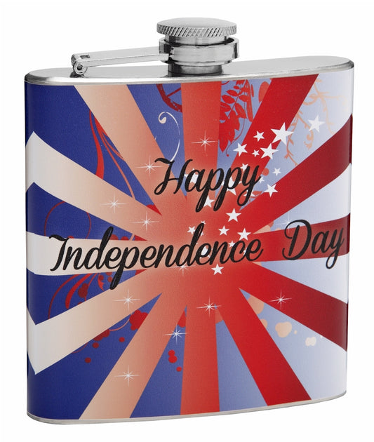 6oz "Happy Independence Day" Hip Flask