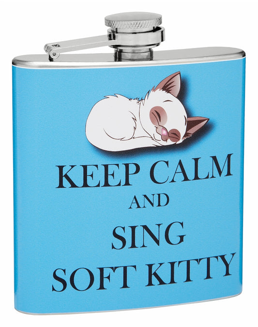 6oz Keep Calm and Sing Soft Kitty Hip Flask