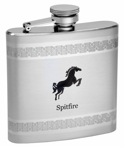 6oz Embossed Pattern Hip Flask for Men and Women