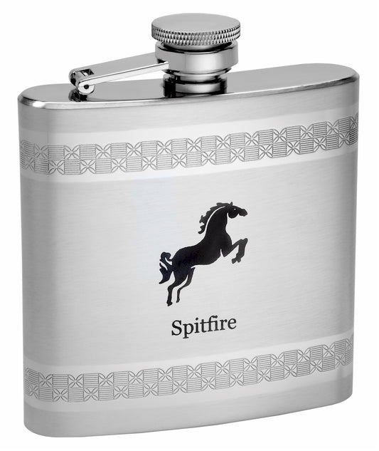 6oz Embossed Pattern Hip Flask for Men and Women