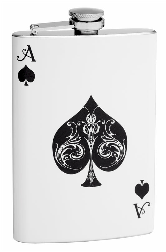 8oz "Ace of Spades" Playing Card Hip Flask