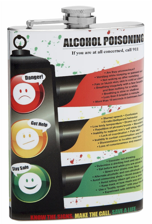 8oz "Alcohol Poisoning" Hip Flask