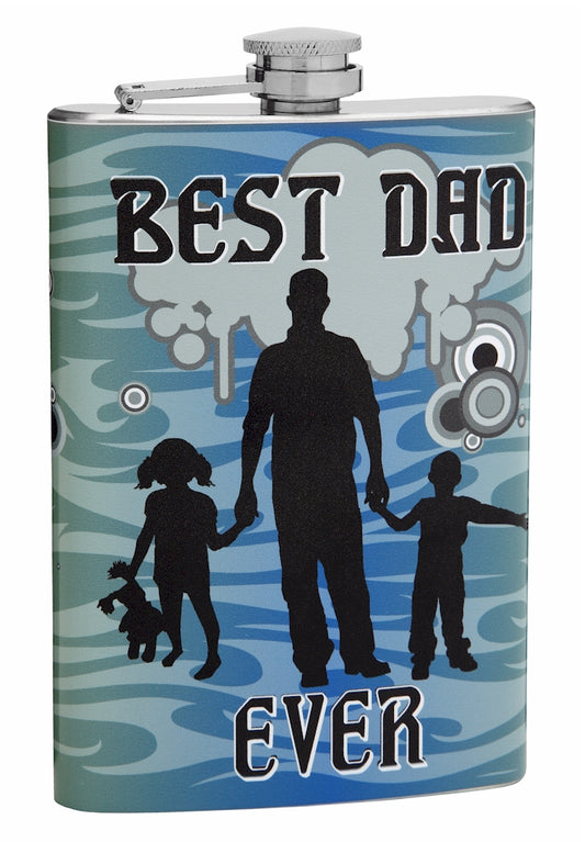 8oz "Best Dad Ever" Hip Flask for Men