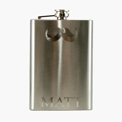 Engraved 8oz Stainless Steel Hip Flask