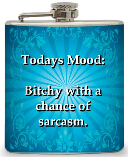 6oz "Today's Mood" Flask