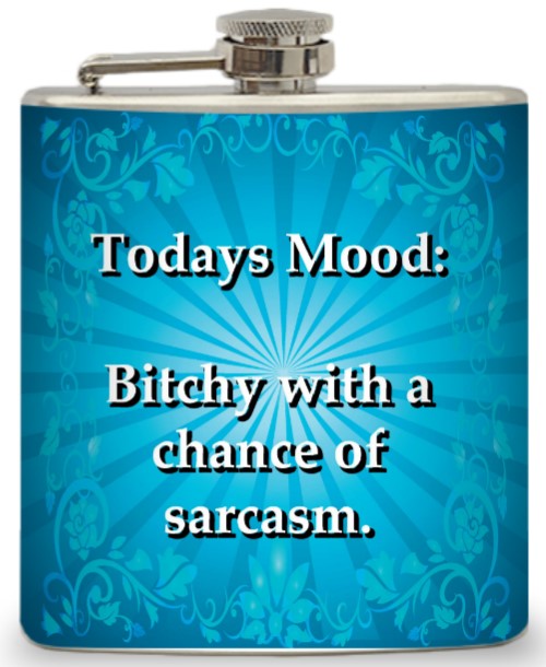 6oz "Today's Mood" Flask