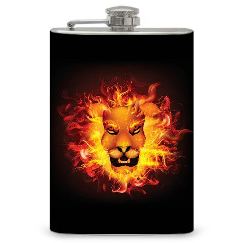 8oz "Lion Fire" Flask