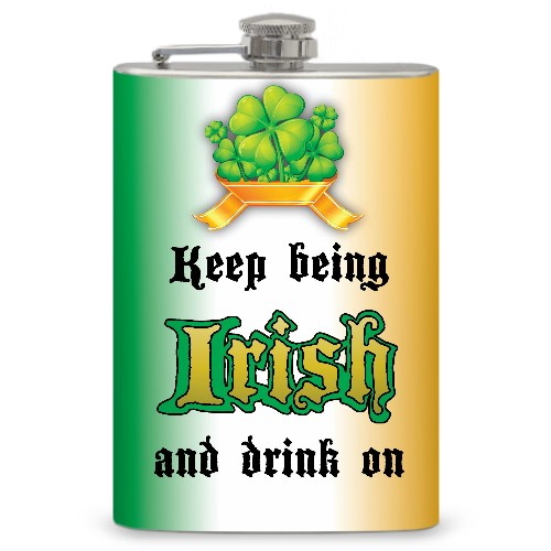 8oz "Keep on Being Irish" Flask