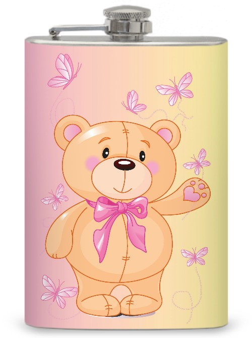 8oz "Teddy Bear" Flask