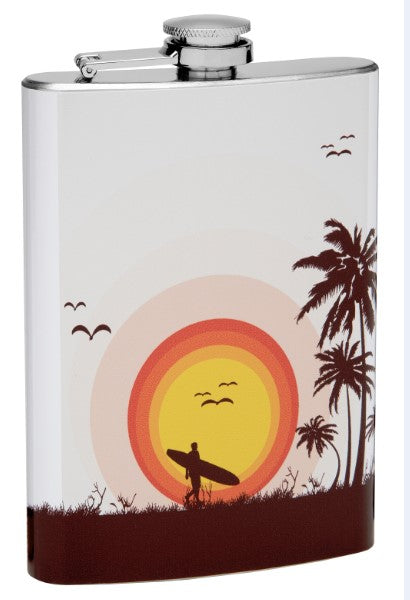 8oz "Surfer Sunset" Flask
