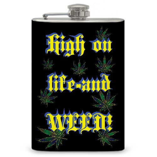8oz "High on Life" Flask