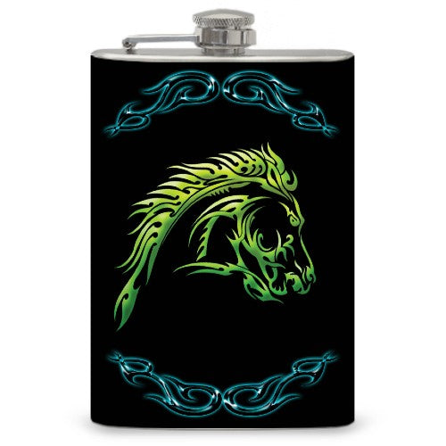 8oz "Tribal Horse" Flask