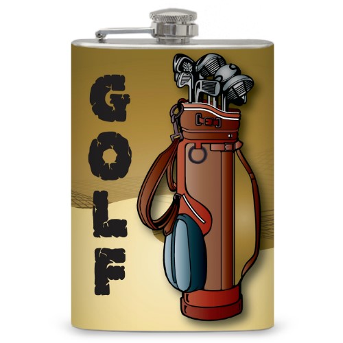8oz "Golf Theme" Flask