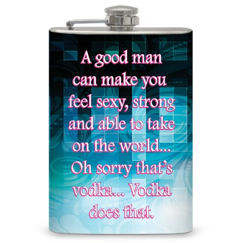 8oz "A Good Man" Flask