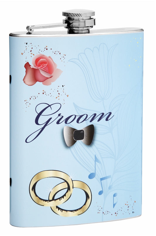 8oz Wedding Hip Flask for the Groom