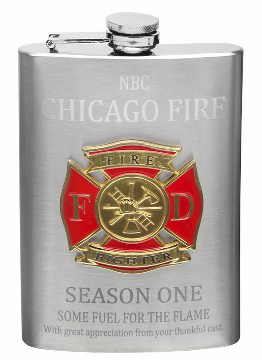 8oz Firefighter Logo Flask with Engraving