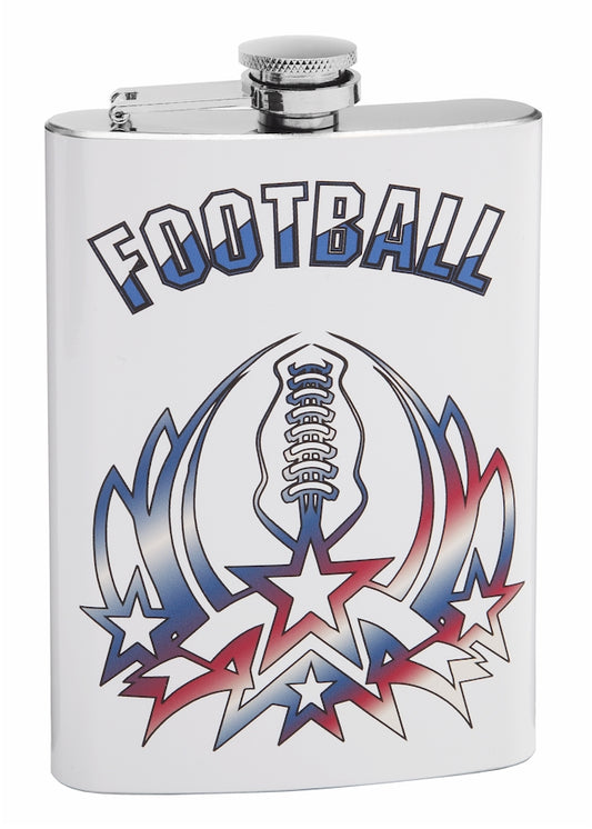 Football "Trophy" 8oz Stainless Steel Hip Flask