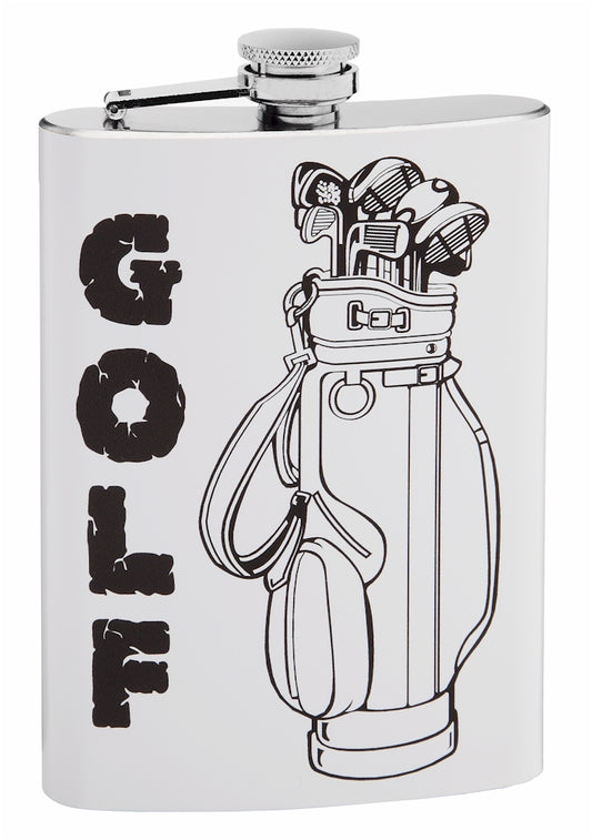 8oz Golf Theme Drinking Flask