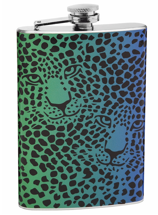 8oz  "Hidden Leopards" Hip Flask