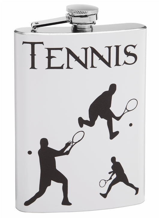 Tennis Theme 8oz Hip Flasks